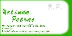 melinda petras business card